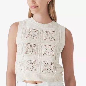 Lucky Brand Knit Sleeveless Top - Cream - Size Small - NWT